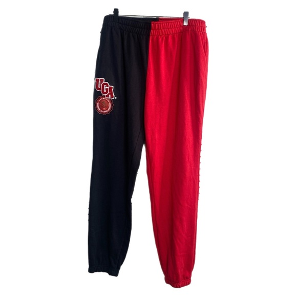 University of Georgia Sweatpants Red & Black Logo Large Erin Andrew’s Men’s NWT - Picture 1 of 6